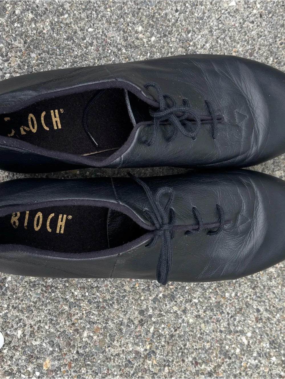 Bloch Black Leather Lace-Up Tap Shoes Women’s 12M Low Heel Dance